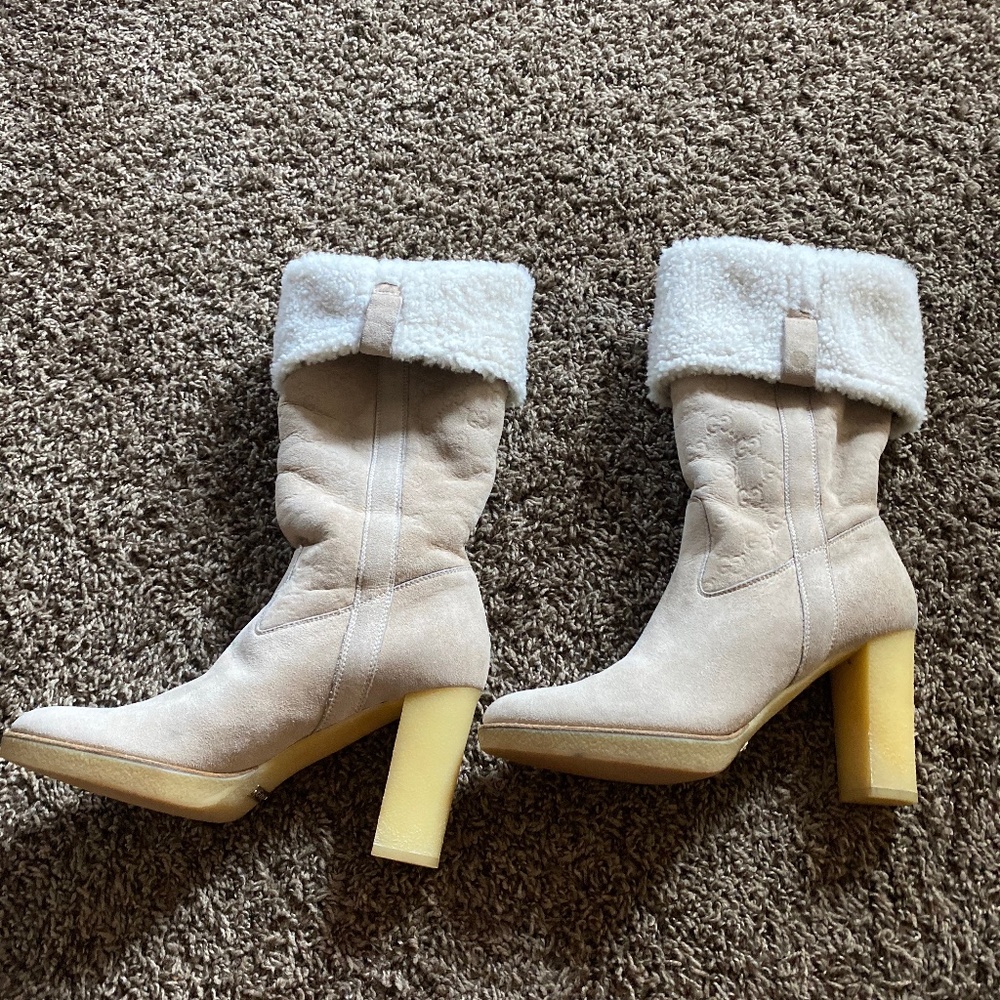 Gucci Guccisima Shearling Boots - Picture 12 of 12